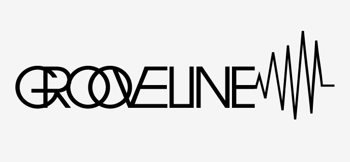 grooveline logo lines up white